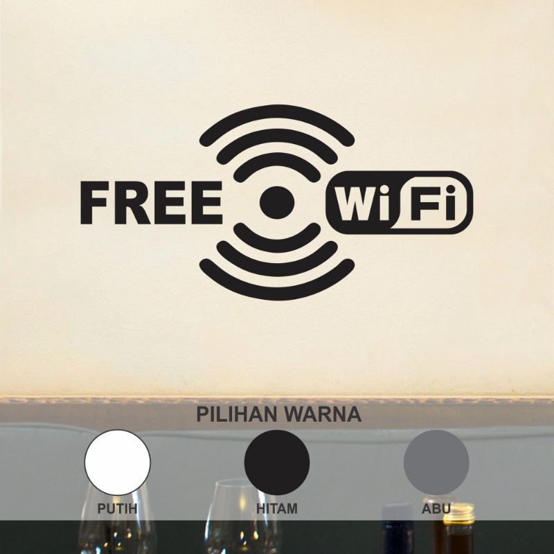 Jual STIKER WIFI STIKER FREE WIFI STIKER VIRAL STIKER MURAH STIKER