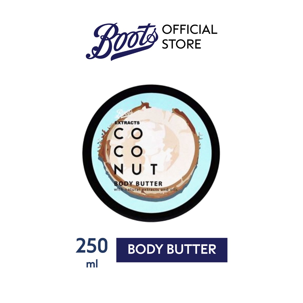 Jual BOOTS EXTRACTS COCONUT BODY BUTTER 250 ML Shopee Indonesia