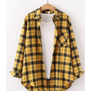 Pengiriman Cepat Kemeja Flanel Motif Kotak Coklat Lengan Panjang Pria Kualitas Import