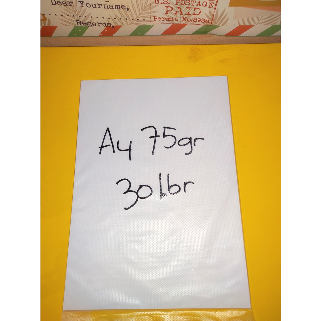 Jual Kertas HVS A4 75 Gram Eceran isi 30 Lembar / Kertas Print / Kertas Fotocopy Shopee Indonesia