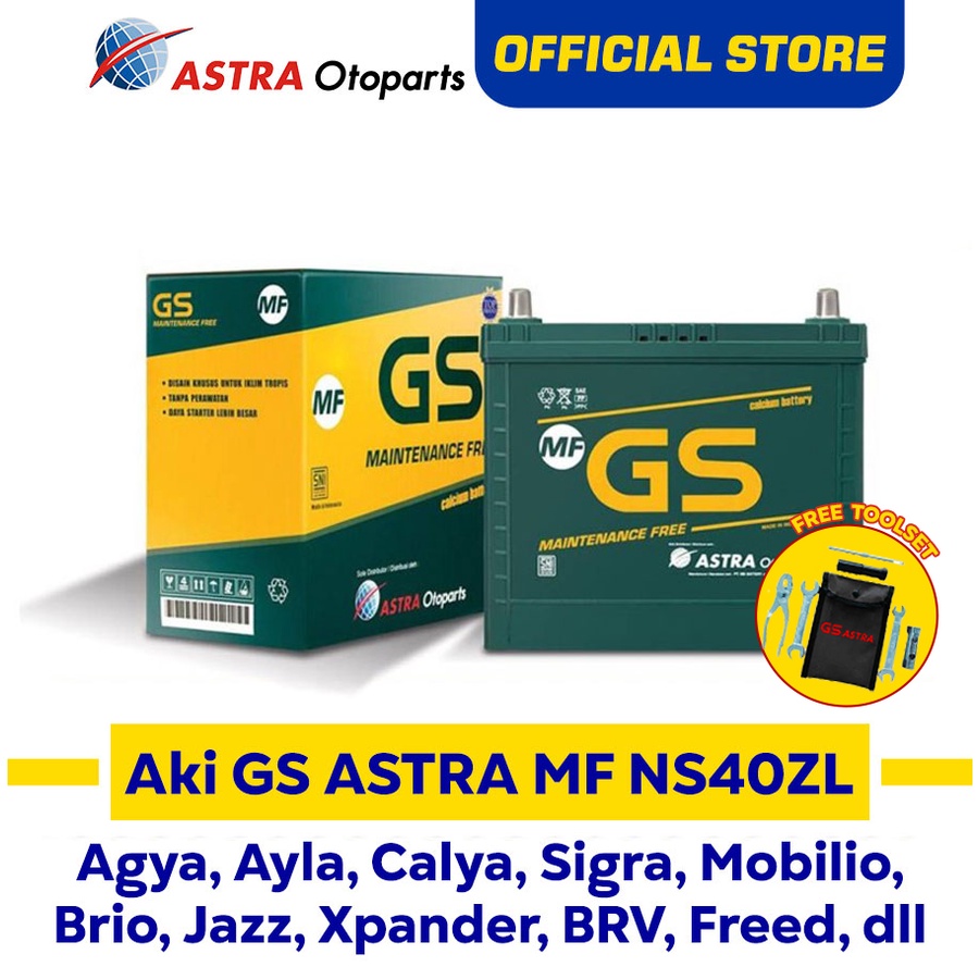 Jual GS ASTRA GSMFN-NS40ZL Aki Mobil MF Sirion, Calya, Sigra, Ayla