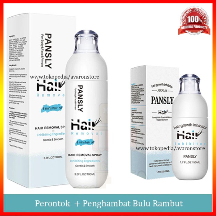 Jual 1 SET PANSLY HAIR REMOVAL & INHIBITOR SPRAY 100ML, PERONTOK
