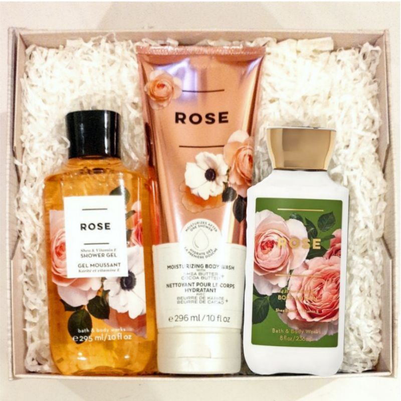 Jual ONSALE! ️ BBW ROSE GIFT SET PAKET BATH & BODY WORKS A CLEAN ...