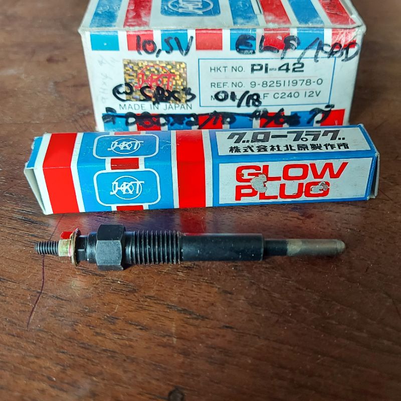 Jual Glow Plug Busi Pemanas Isuzu C240 ELF/KAD Forklift PI-42 HKT Japan ...