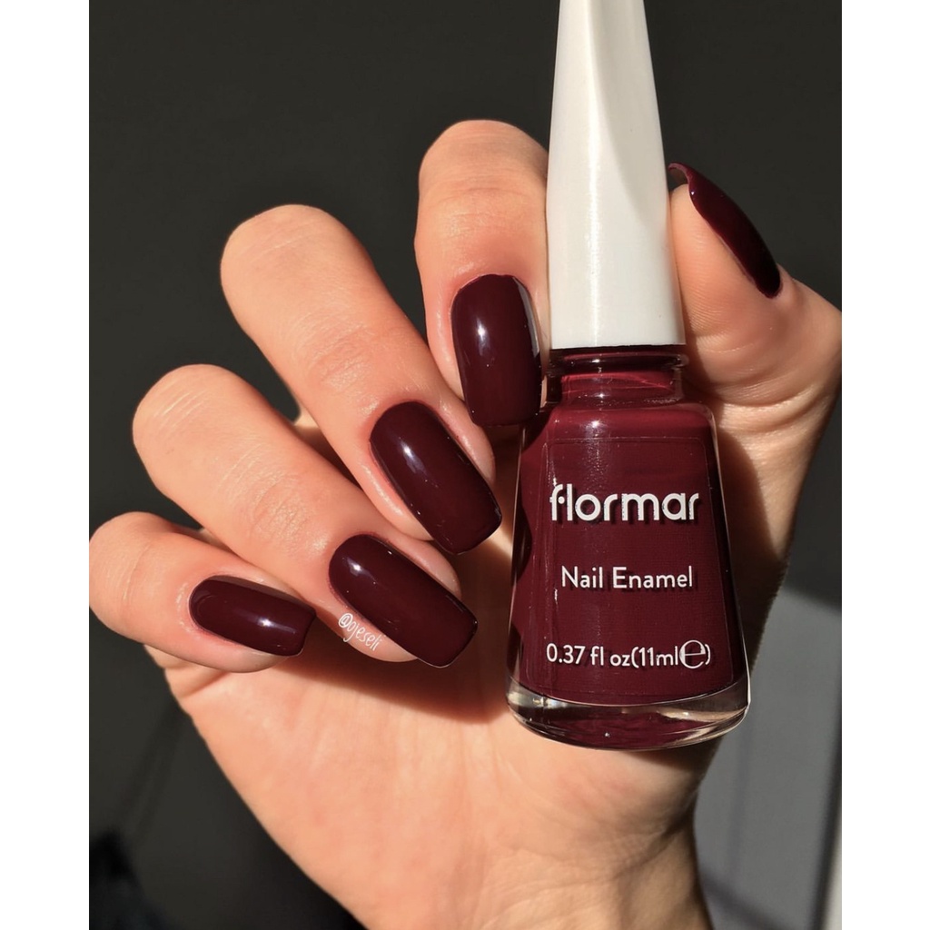 Jual 306 LostinBordeaux Nail Enamel Flormar New Formula Maxi Brush
