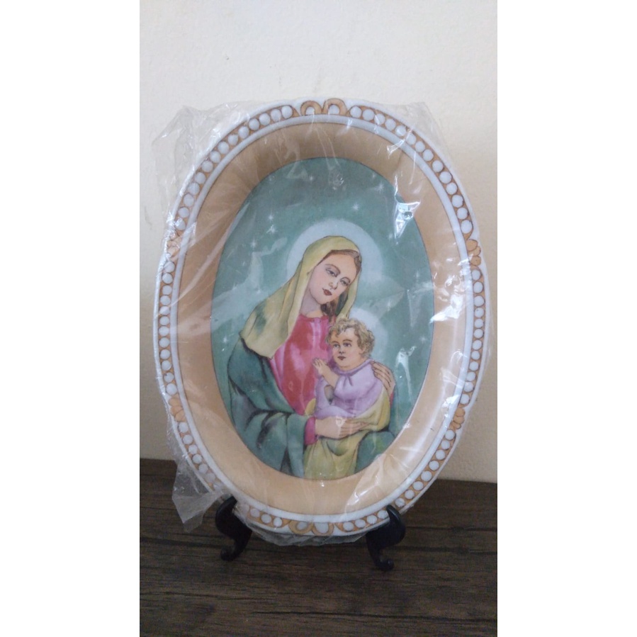 Jual Gambar Bunda Maria Katolik Rohani Hiasan Piring Keramik Kode OVP ...