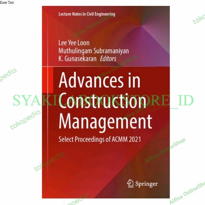 Jual Buku Advances in Construction Management: Select Proceedings of ...