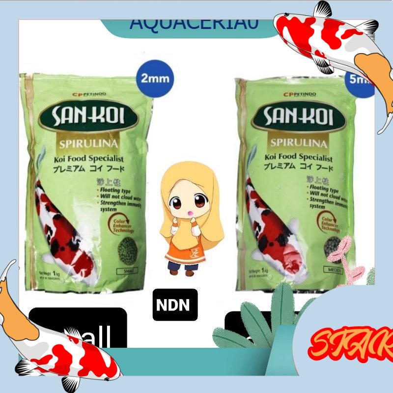 Jual SANKOI 1 KG pelet ikan koi san koi spirulina pakai ikan koi ...