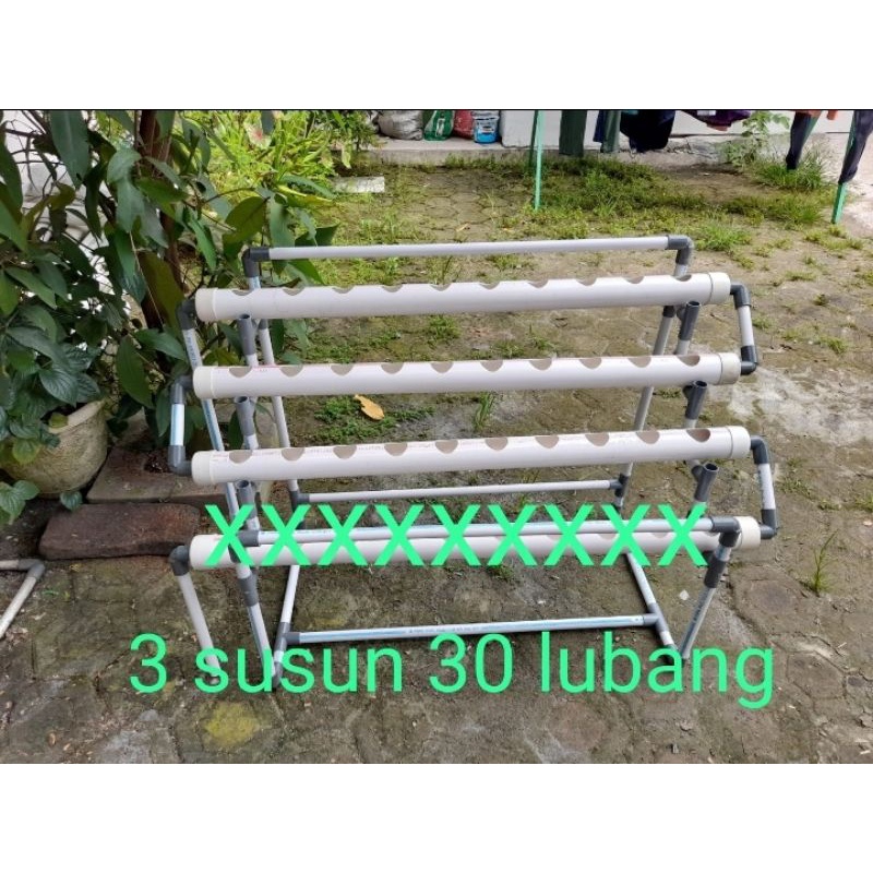 pipa hidroponik set pompa 2inc 30 lubang