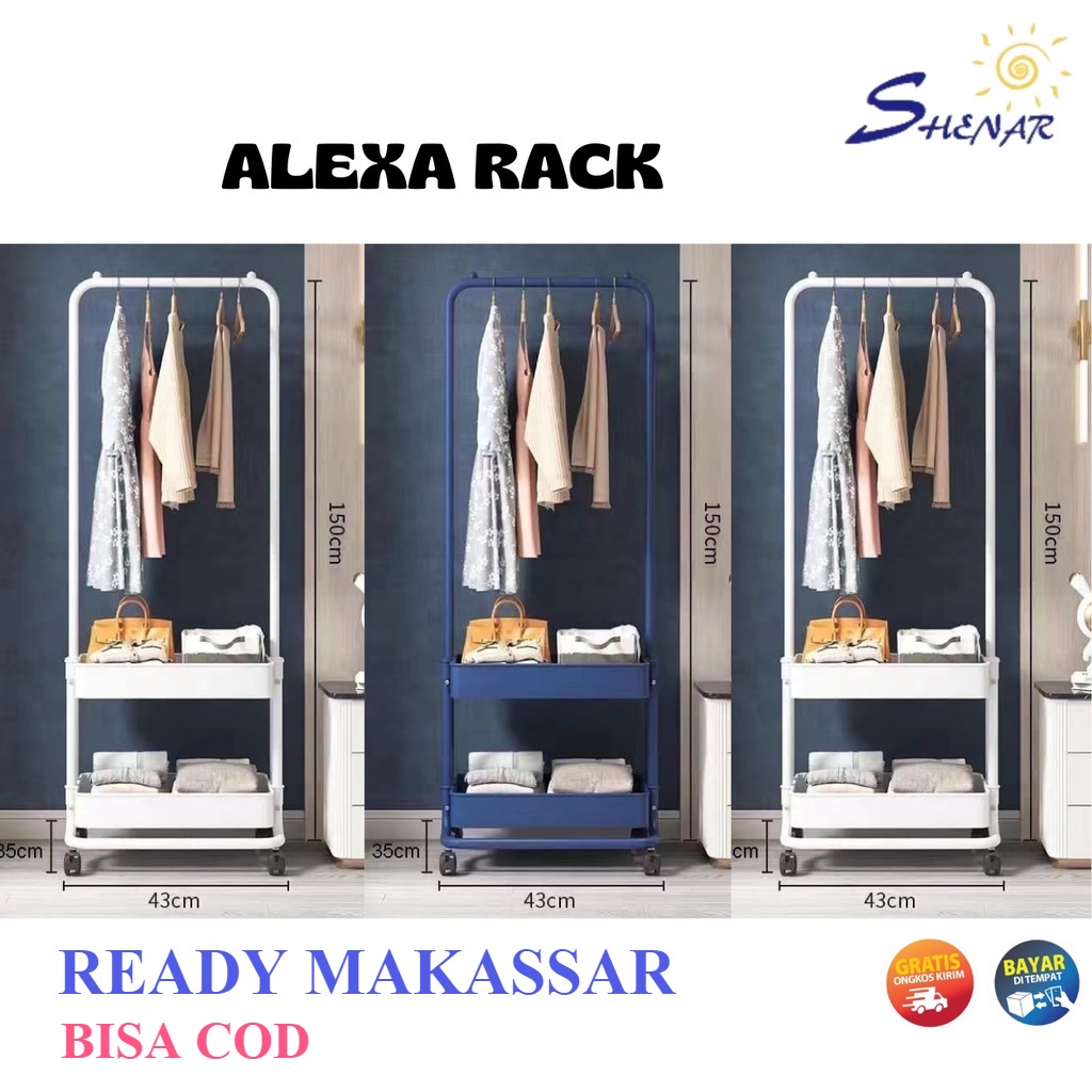 Jual ALEXA RACK - RAK GANTUNGAN BAJU / RAK DORONG SERBAGUNA / RAK ...