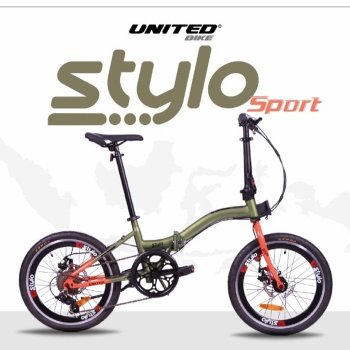 Jual Sepeda Lipat 20 Inch United Stylo 5 Speed #Original | Shopee Indonesia