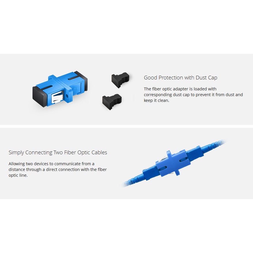 Jual Satu Pack Barrel Connector SC UPC/APC Adapter Biru/Hijau isi 50 ...
