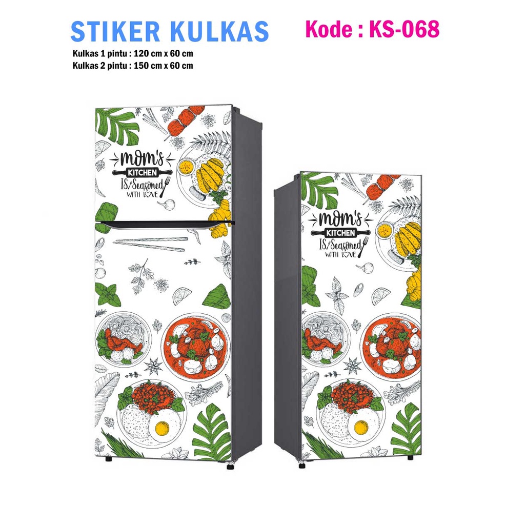 Jual Stiker Kulkas 1 Pintu dan Sticker Kulkas 2 pintu Thai Food ...