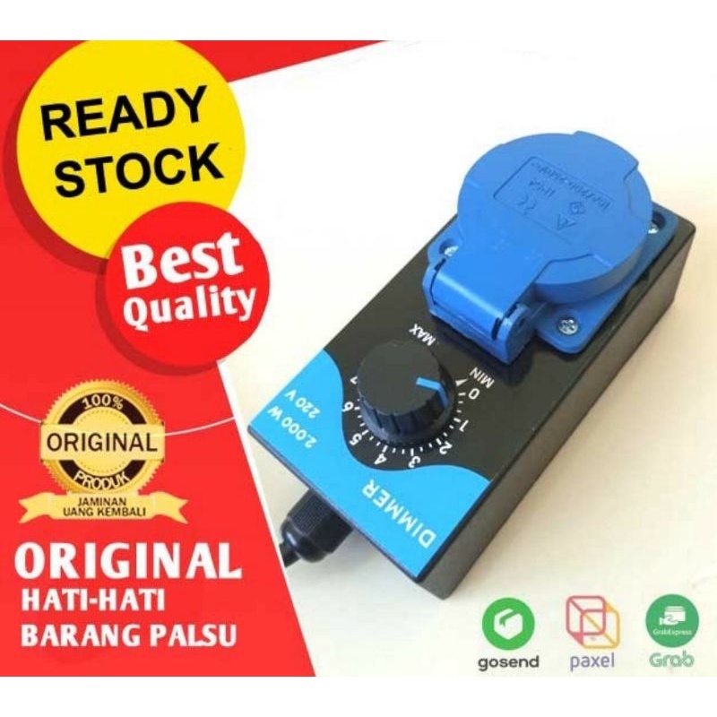 Jual Dimmer 2000w pengatur kecepatan bor grinda mesin dinamo dimer ...