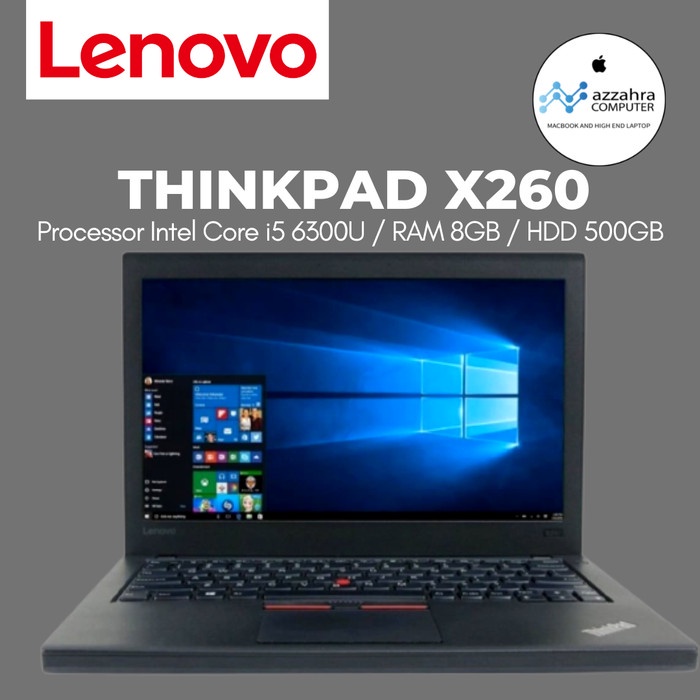 Lenovo ThinkPad X260 I5-6300U 8Go 500Go HDD Win10 Pro + Station D'accueil