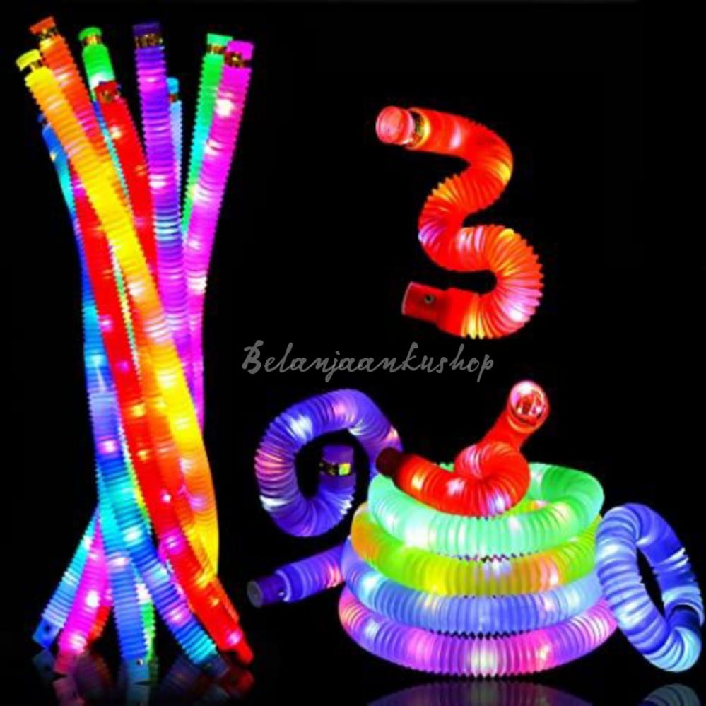 Jual Grosir Pop light Led 6 pcs / 1 box mainan viral Pop tubes pipes ...