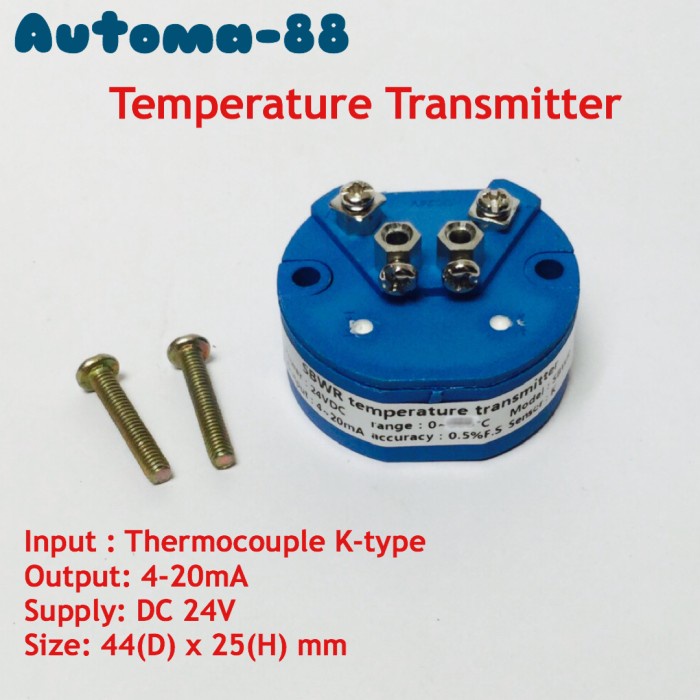Jual Terlaris Temperature Transmitter Input Thermocouple KType Output