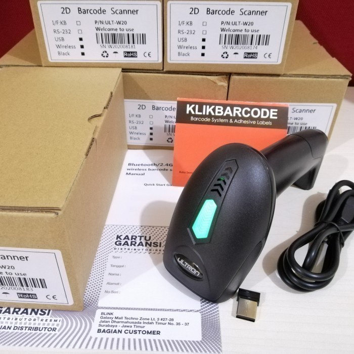 Jual MURAH PROMO ULTRON W 20 Wireless Barcode Scanner 2d QR CODE pdf ...