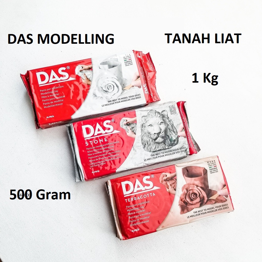 Jual DAS Modelling Clay Air Dry Sculpting Tanah Liat 1000 Gram | Shopee ...