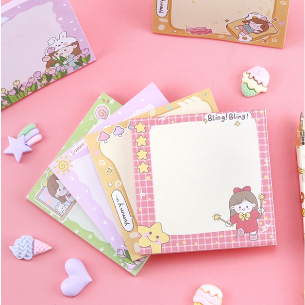 Jual Sticky notes star girl message memo | Shopee Indonesia