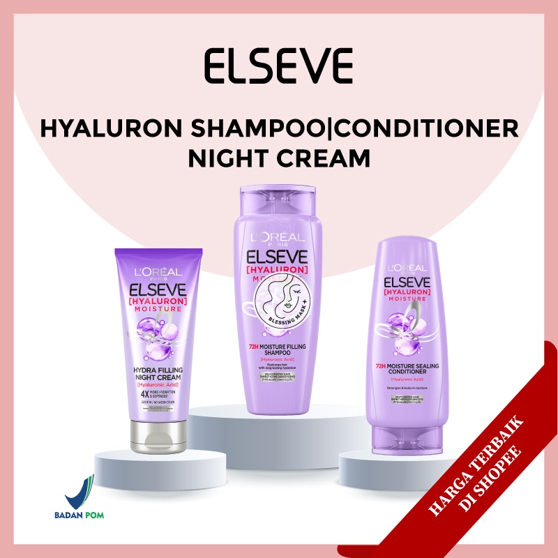 Jual Loreal L'oreal Elseve HYALURON Moisture Shampoo Conditioner
