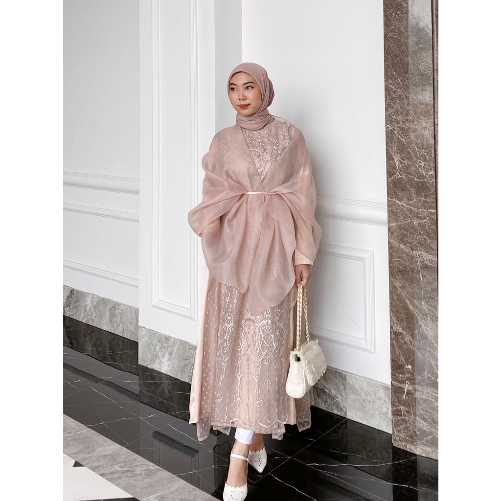 open lace back dress Mila Wears the Hijab  Manifest Design Inc