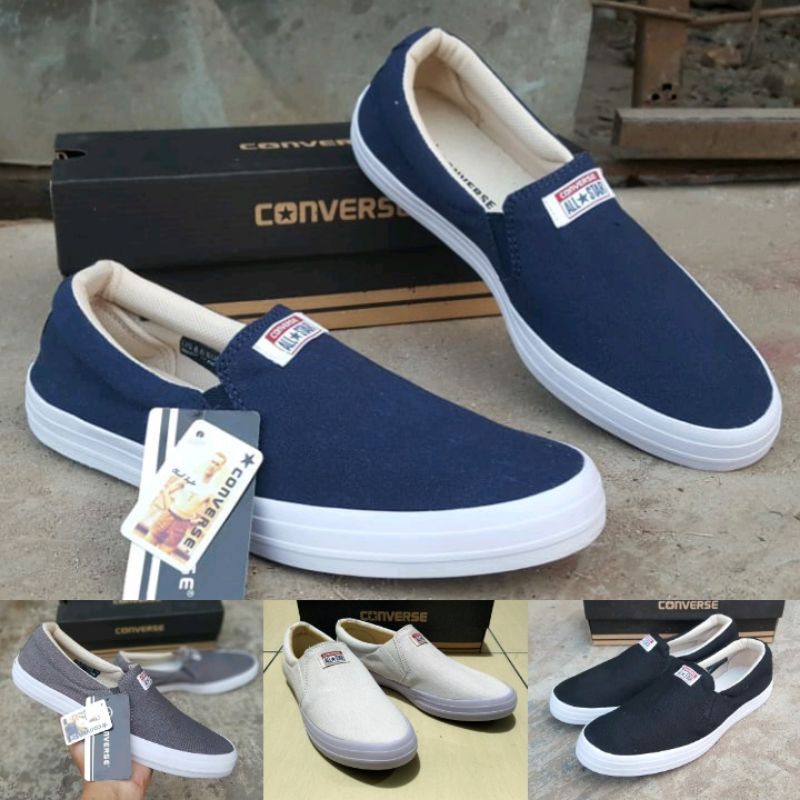 Sepatu converse deals slip on