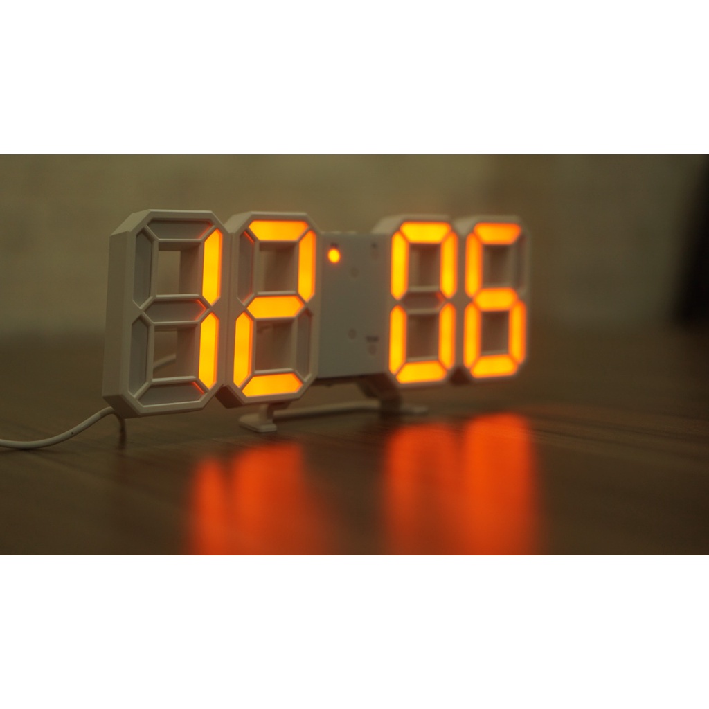 Jual Jam Meja Dinding Digital 3D LED Clock Bentuk Angka Modern ...