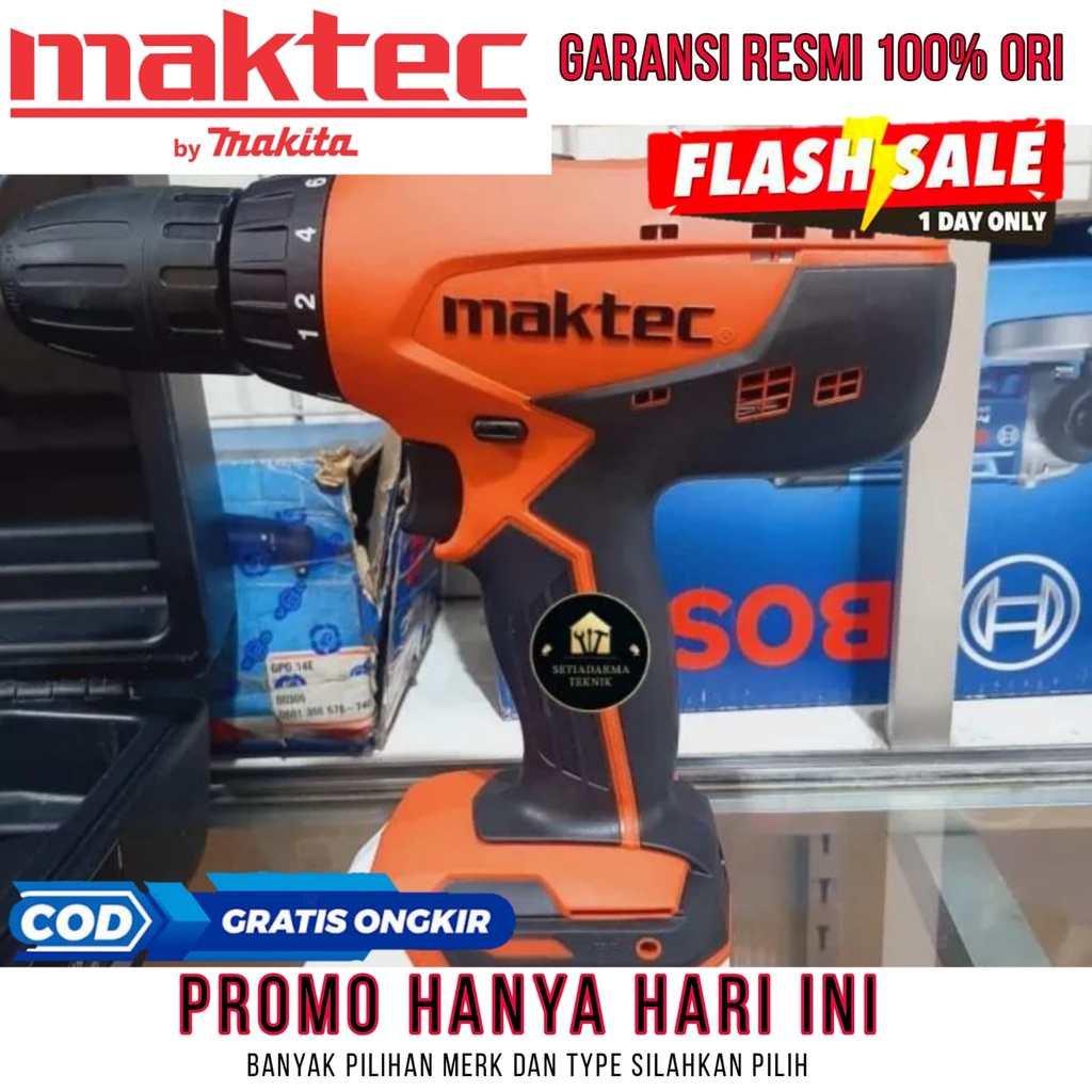 Jual MAKTEC Bor Baterai CORDLESS DRILL GARANSI RESMI 3THN bayar cod Bor ...