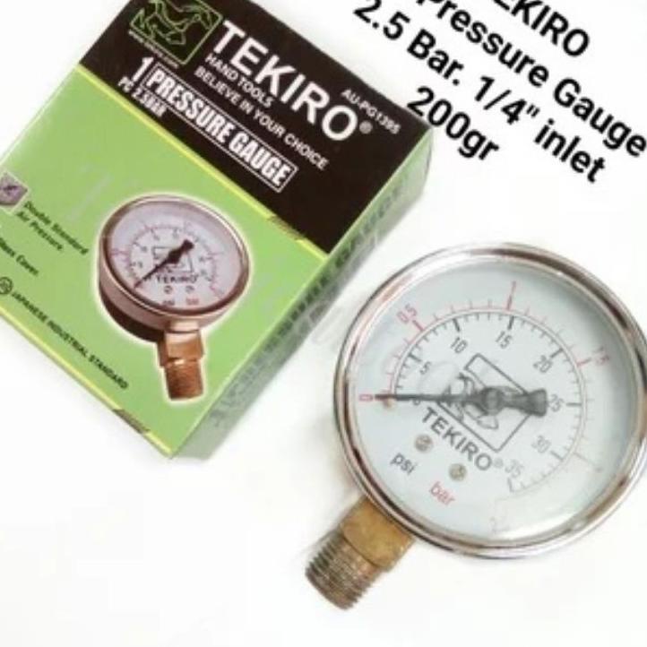 Jual Ready TEKIRO PRESSURE GAUGE MANOMETER TEKANAN ANGIN KOMPRESOR