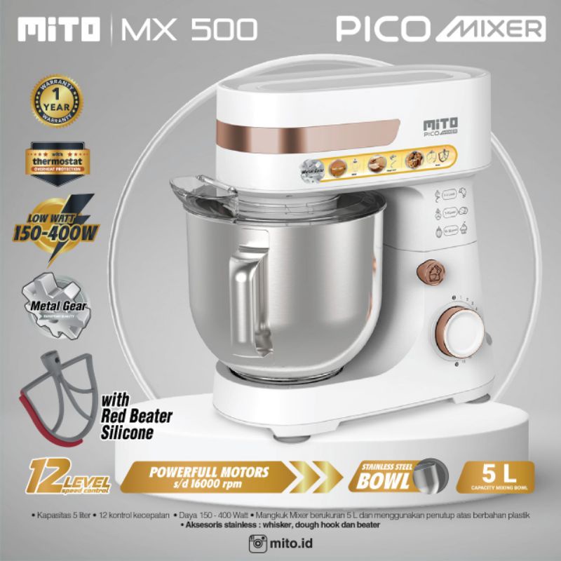 Jual STAND MIXER MITO MX500 5 LITER / MIXER ROTI | Shopee Indonesia