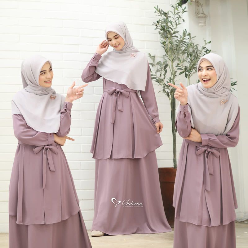 Jual Haliza Dress by Salvina Hijab Busui frendly Gamis viral semi rok ...