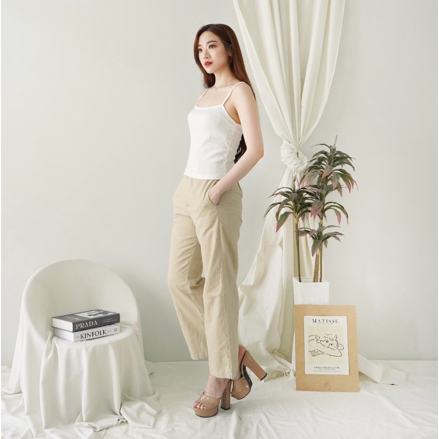 Jual CAVALU Knit Basic Tank Top Tali Crop Top Rajut Tengtop Korea 245 ...