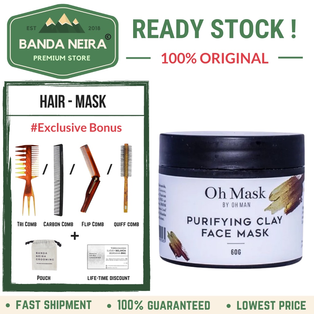 Jual OH MAN / OHMAN Oh Mask Purifying Clay Face Mask / Mencerahkan ...