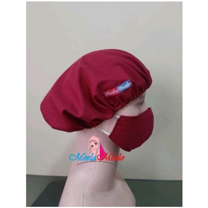 Jual Topi Operasi Surgical Cap HairCap Kesehatan Nursecap Bahan Kain ...