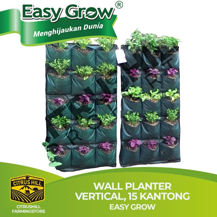 Jual Poo Wall Planter Planting Bags Easy Grow - Vertical Garden - Pot ...