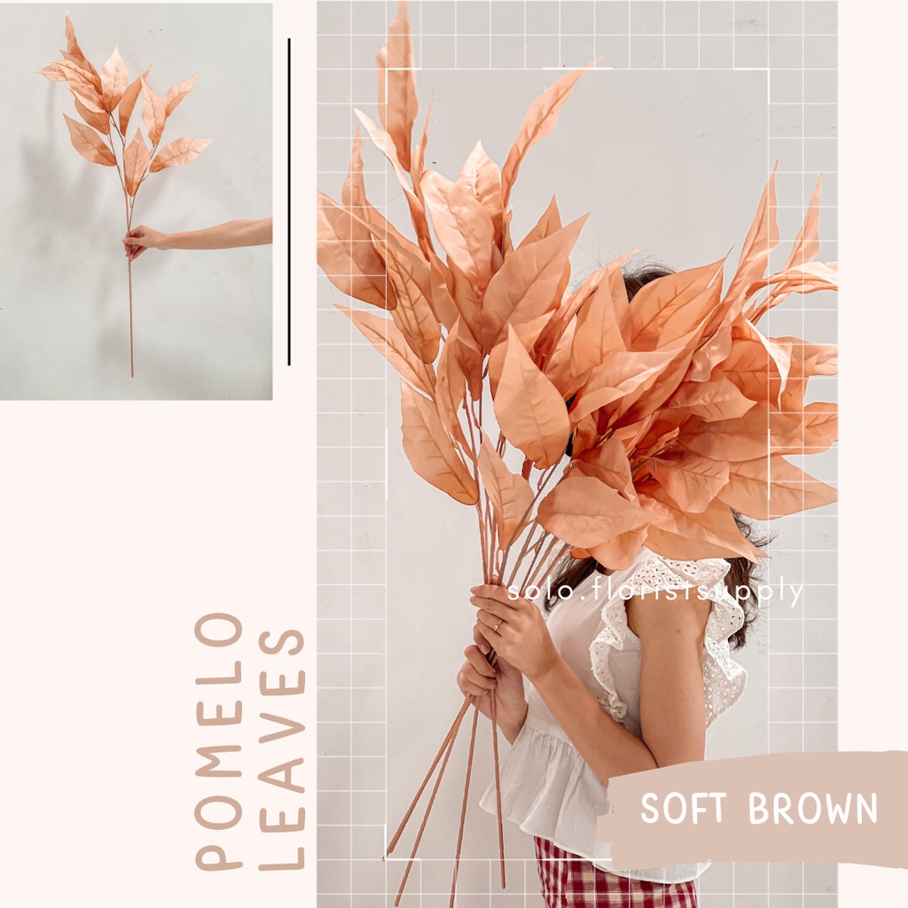 Jual Artificial POMELO Leaf Daun Palsu Plastik Hias Dekorasi Pesta