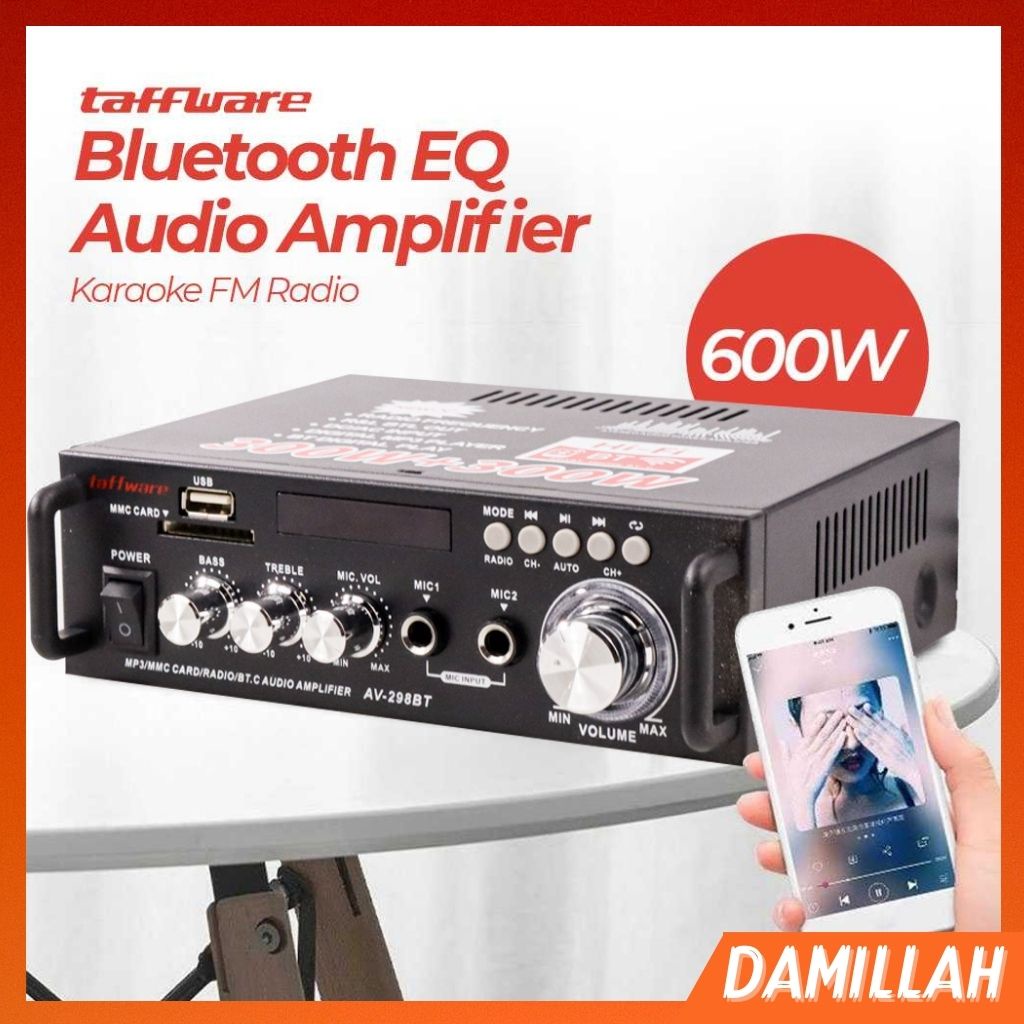 Jual Bluetooth EQ Audio Amplifier Karaoke Home Theater FM Radio 600w BT ...