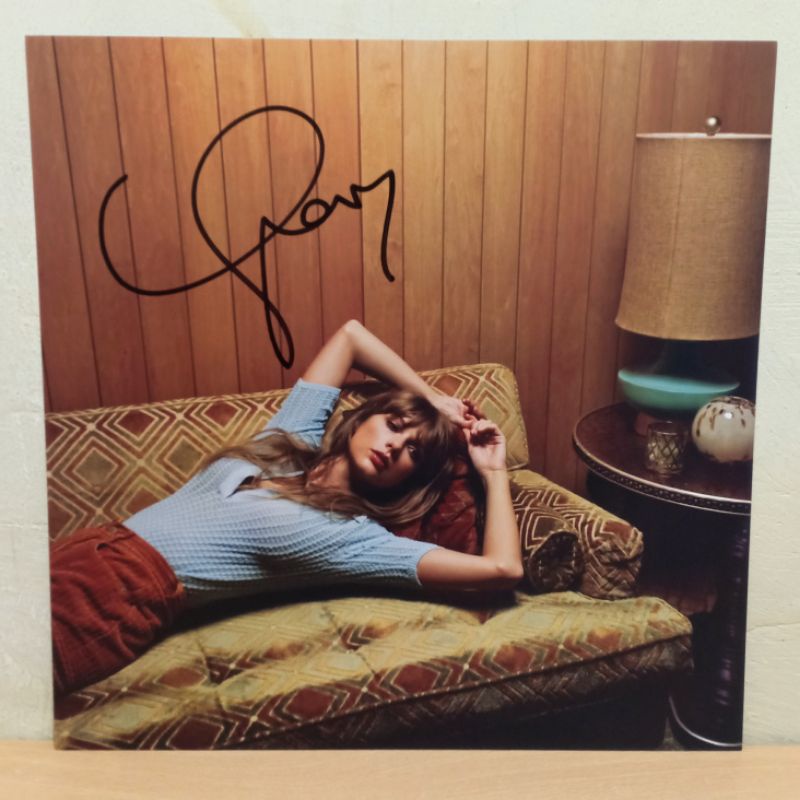 Jual Taylor Swift Midnights Moonstone Blue Signed Hand Photo Official ...