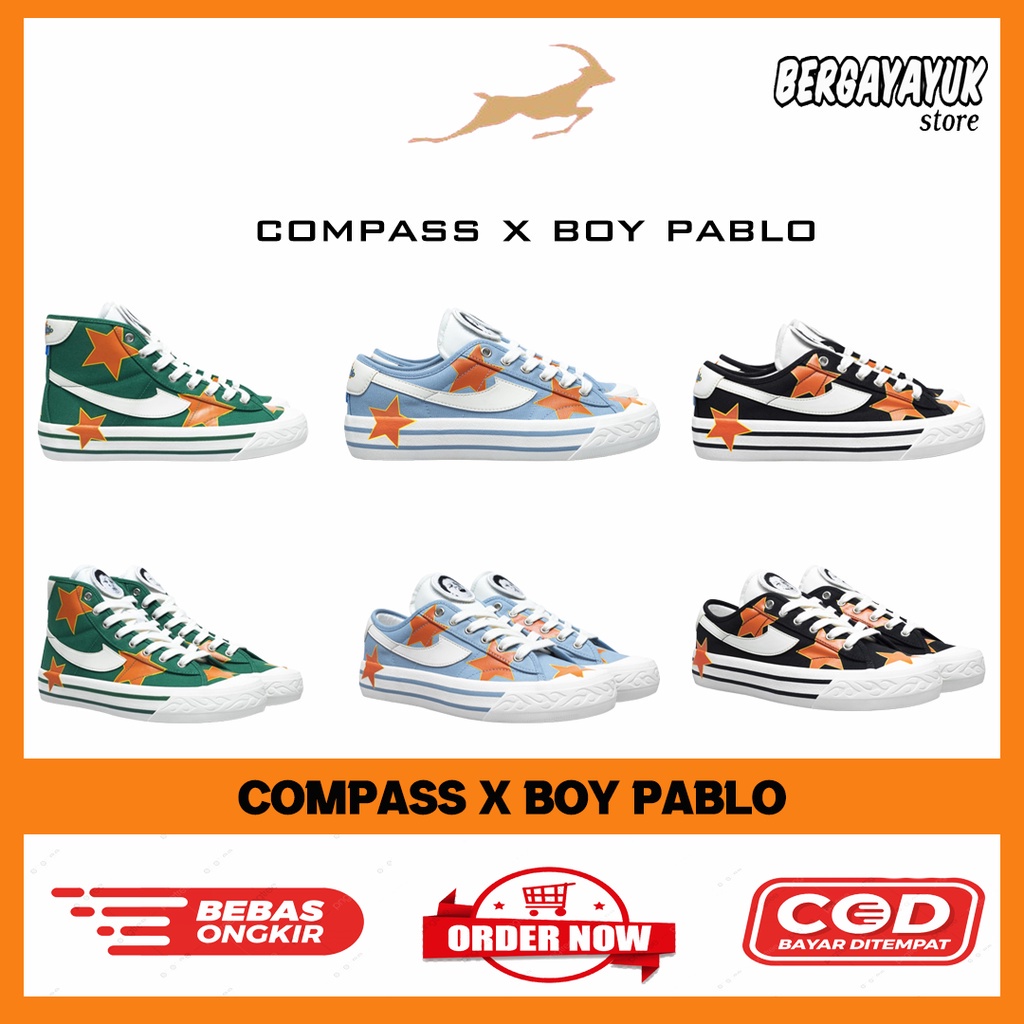 Jual Sepatu Compass X Boy Pablo Original (BNIB) Shopee Indonesia