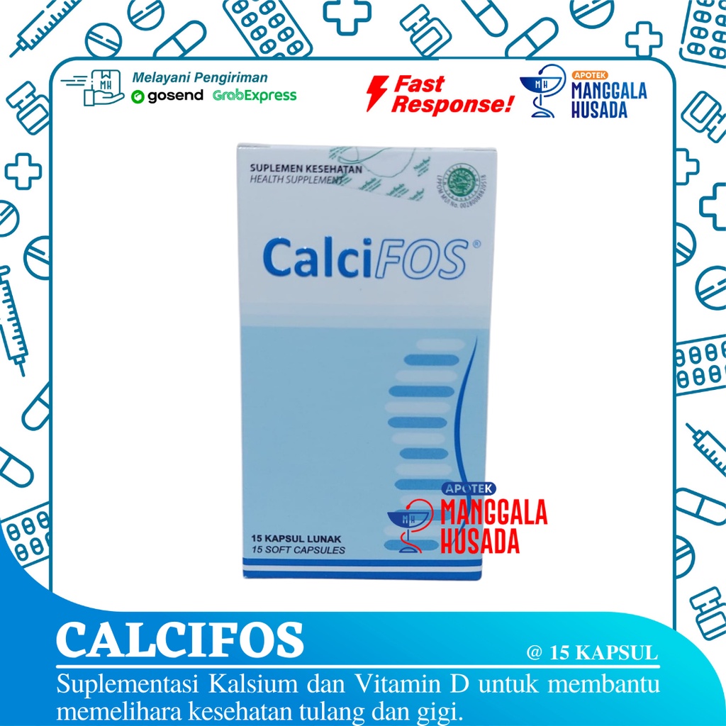 Jual CALCIFOS SUPLEMEN KALSIUM @ 15 KAPSUL LUNAK | Shopee Indonesia