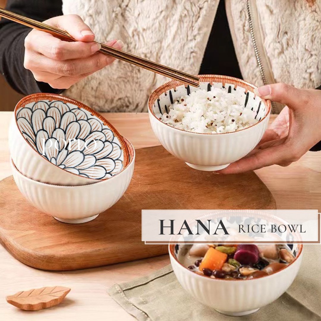 Jual PORTOWARE - HANA Rice Bowl Mangkuk Nasi Jepang / Rice bowl Keramik ...