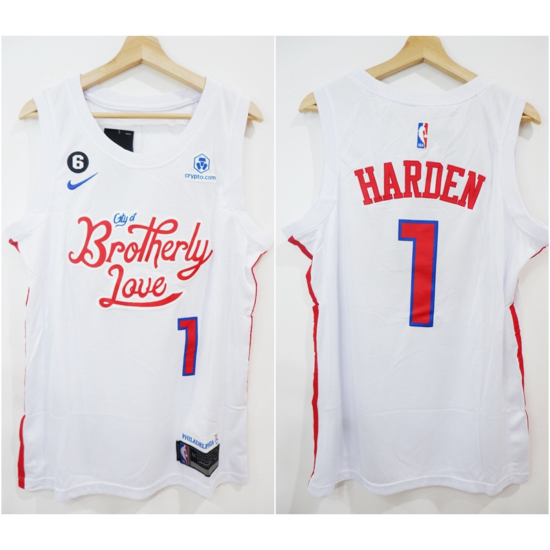 Jual JERSEY BASKET NBA BROTHERLY LOVE #1 JAMES HARDEN HONOR 6 CITY ...