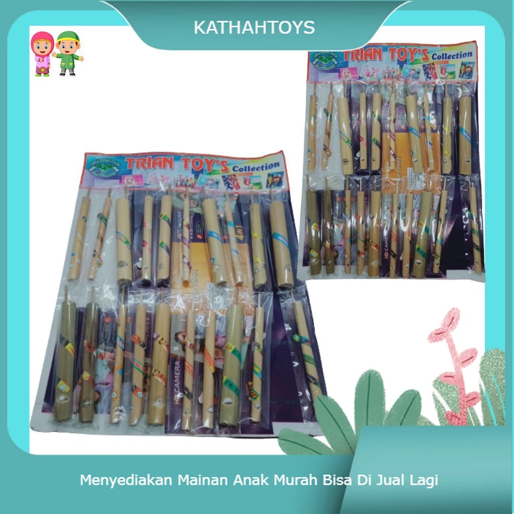 Jual Suling Bambu Isi 20 Pcs Suling Suara Burung Lembaran | Shopee