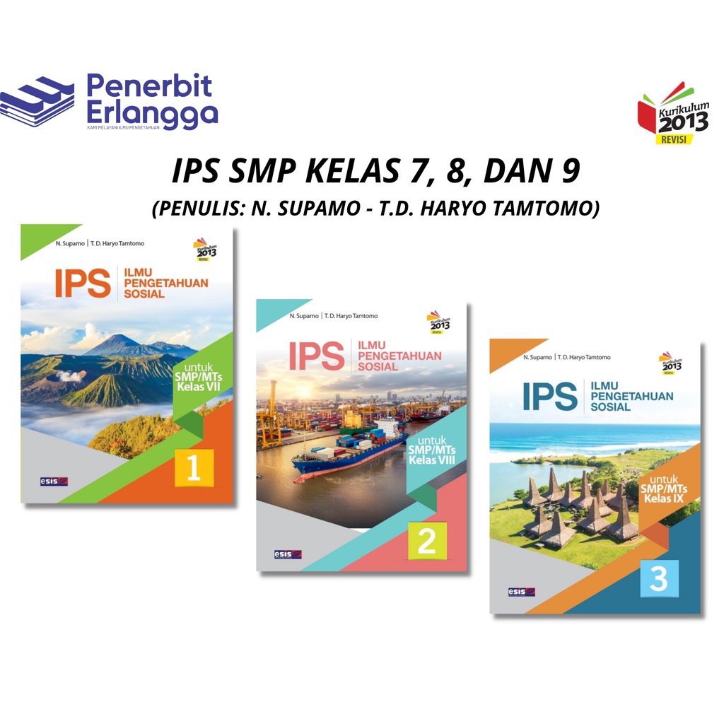 Jual Buku Ips Smp Kelas 7 8 9 Erlangga K13n Shopee Indonesia