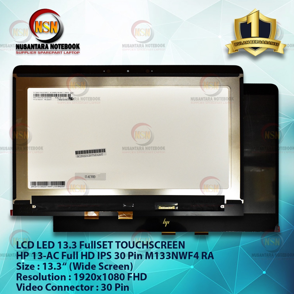 Per 13,3" LCD Touch Screen M133NWF4 Lenovo YOGA730-13IKB FHD - Foto 4
