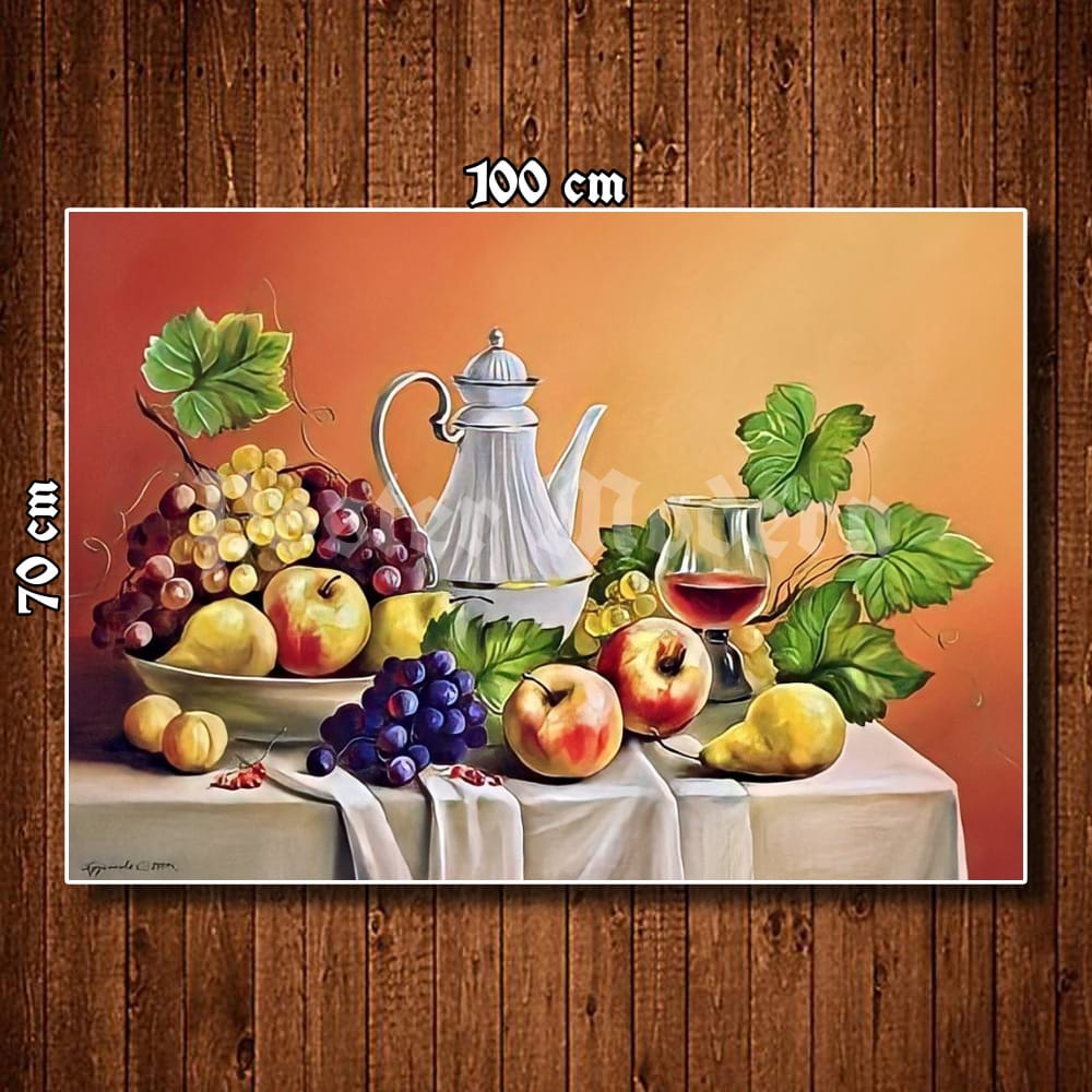 Jual HIASAN DINDING POSTER GAMBAR LUKISAN BUAH BUAHAN UKURAN JUMBO 3D