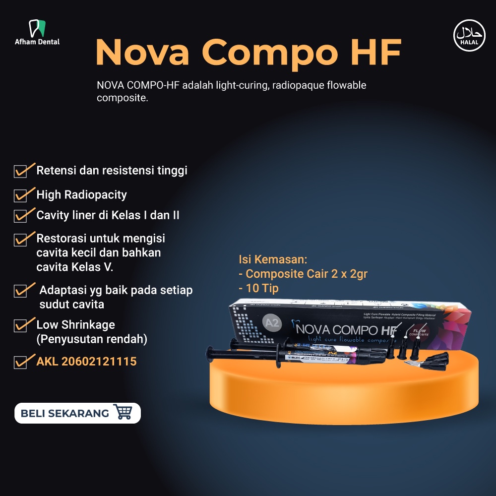 Jual DENTAL COMPOSITE FLOW / FLOWABLE COMPOSIT NANO HYBRID / KOMPOSITE ...