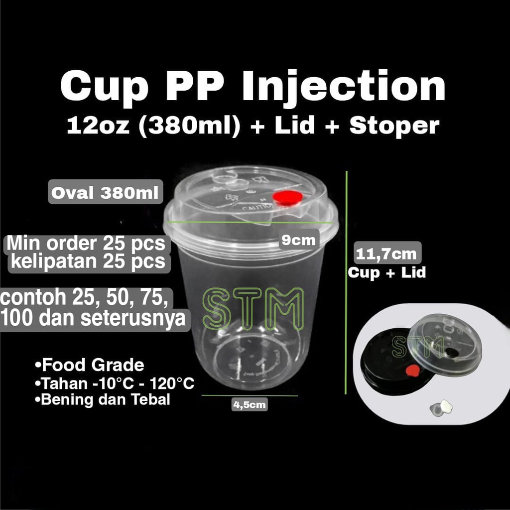 Jual Thinwall Cup 12oz Pp Injectiongelas Plastik 380mlinjection Boba Cheese Cup Shopee Indonesia 3019