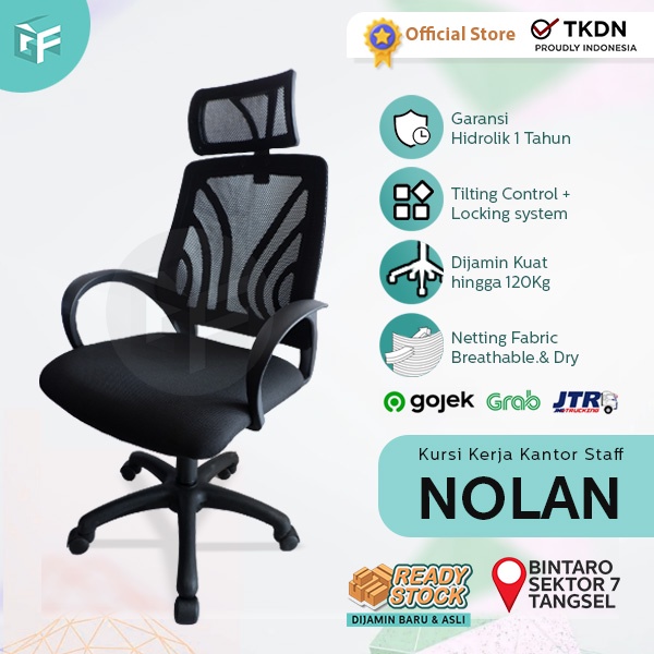 Jual Kursi Kerja Kursi Kantor Kursi Staff Nolan Shopee Indonesia